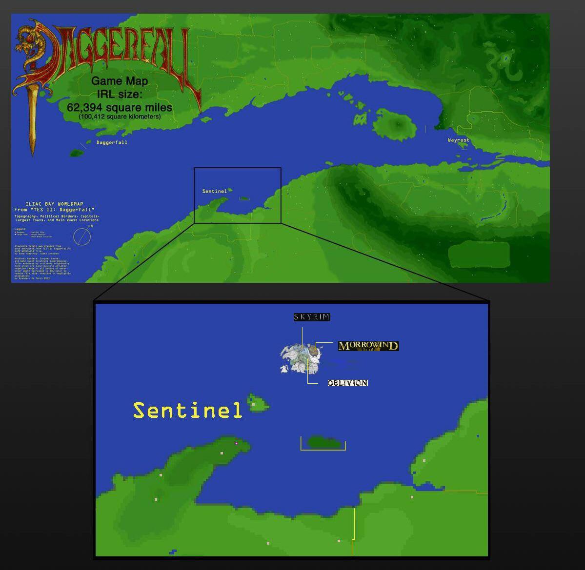 The elder scrolls ii daggerfall карта