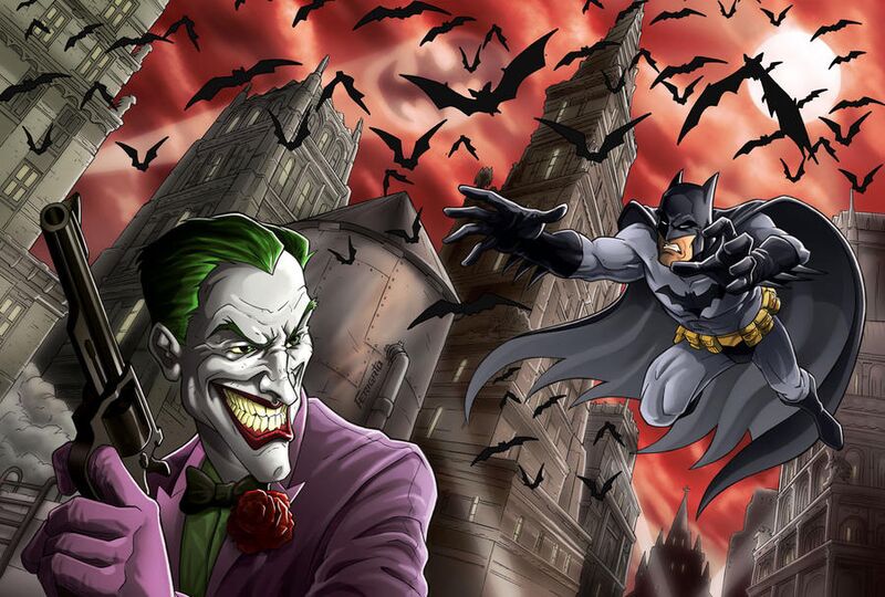 Бэтмен против Джокера арт от Ferigato.jpg