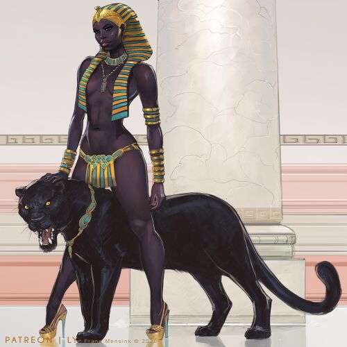 Египтянка и пантера от Frans Mensink.jpg
