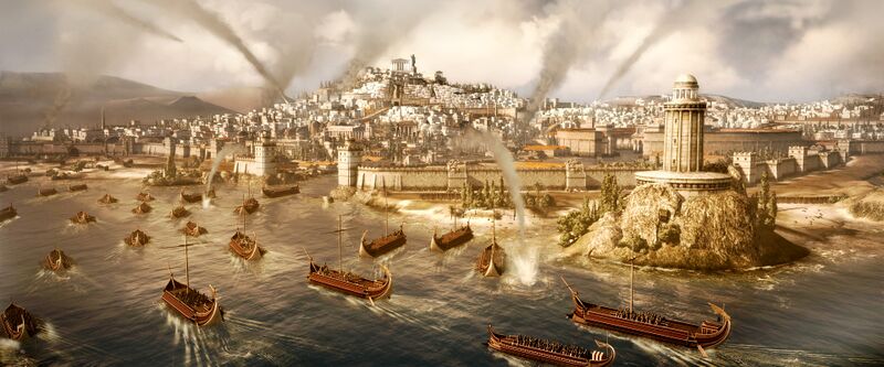 Осада города римлянами с моря.jpg