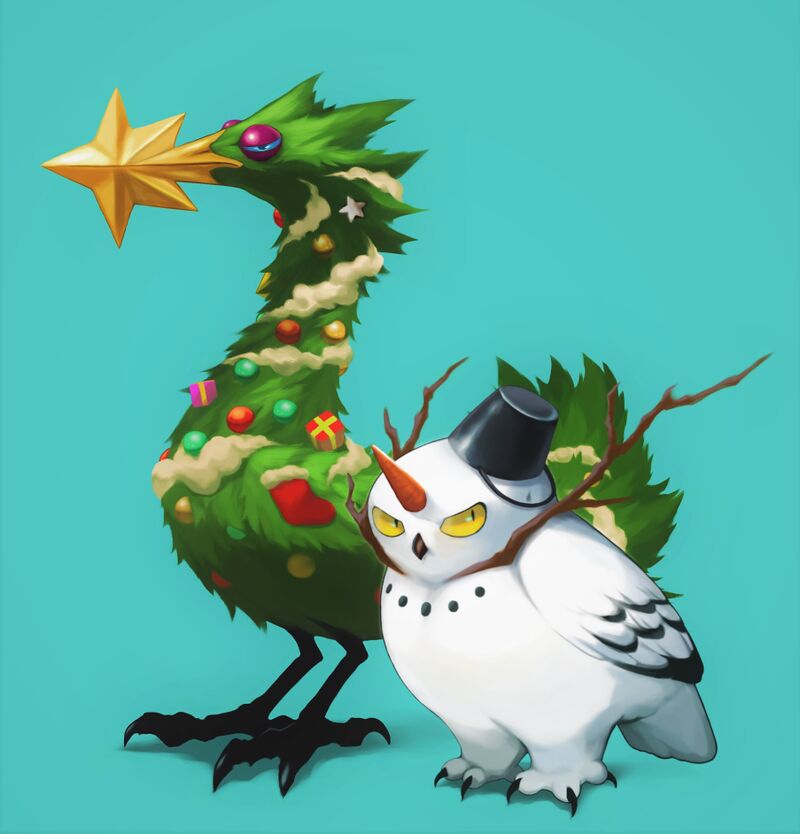 Птицезация снеговика и ёлки от imo1oyen.jpg
