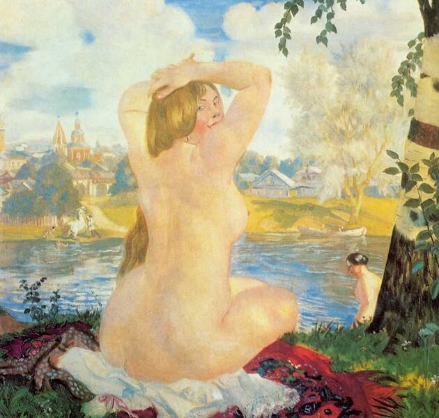Файл:Борис Михайлович Кустодиев - Купанье. 1921.jpg