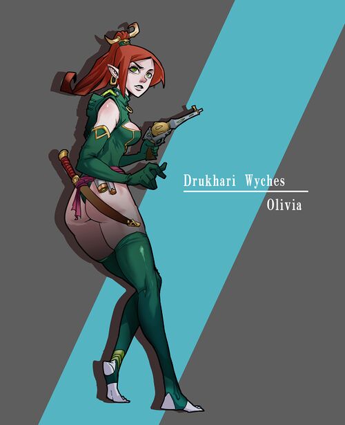 Ведьма тёмных эльдар арт от Olivia.jpeg