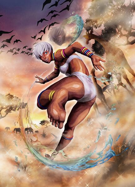 Файл:Елена из Street Fighter на фоне животных.jpg