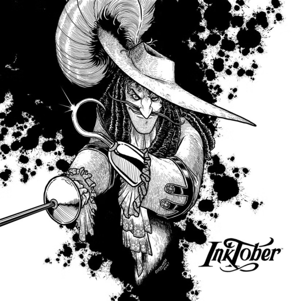Файл:Капитан Крюк в графике художник Inktober.png