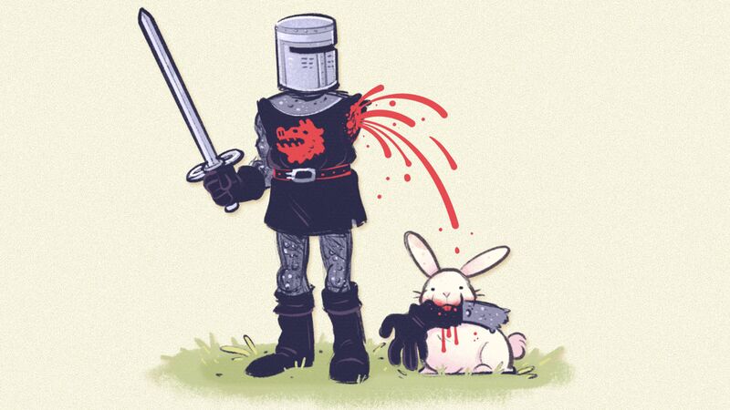 Монти Пайтон и Священный Грааль - Чёрный рыцарь и кролик.jpg