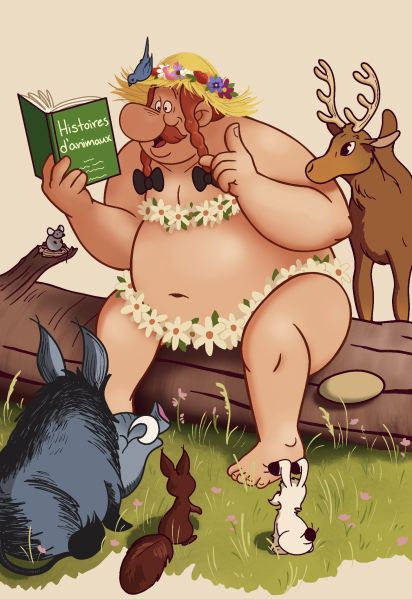 Файл:Обеликс читает животным от mapletoffee.jpg