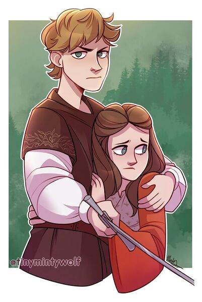 Файл:Питер защищает Люси арт от Tinymintywolf.jpg