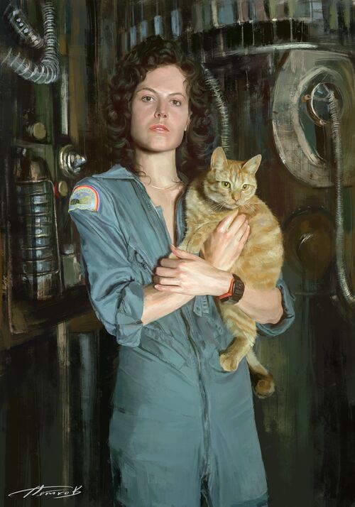 Рипли и котик от Vladimir Pyatkov.jpg