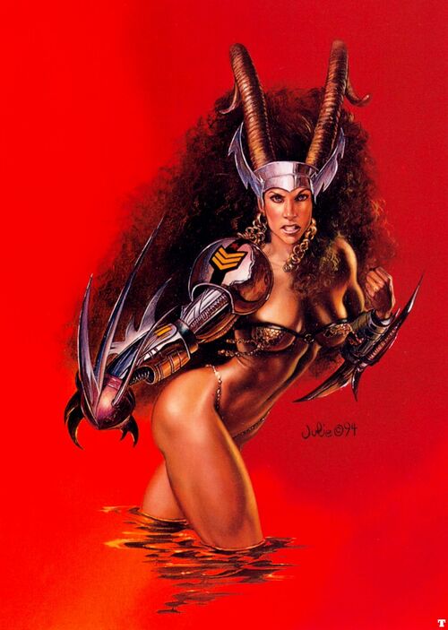 Рогатая барышня от Julie Bell.jpg