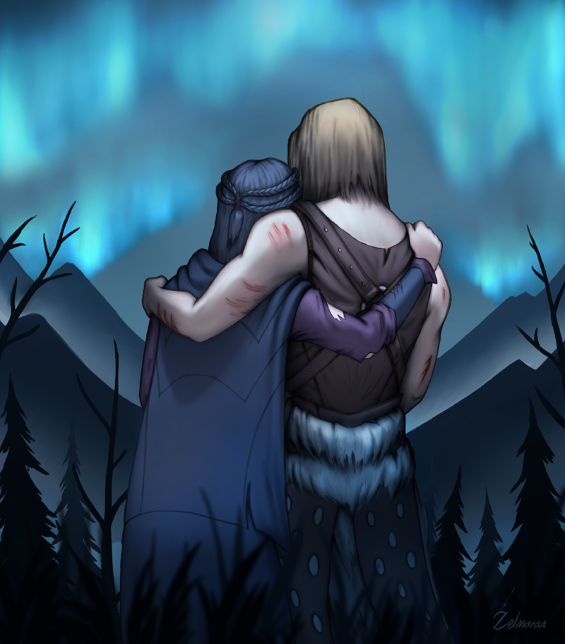Серана и Довакин арт от Zelmoran.png