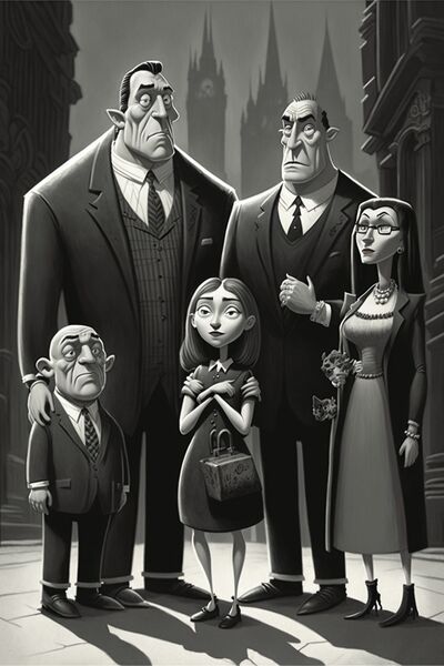 Файл:Addams family 2 by midjourney.jpg