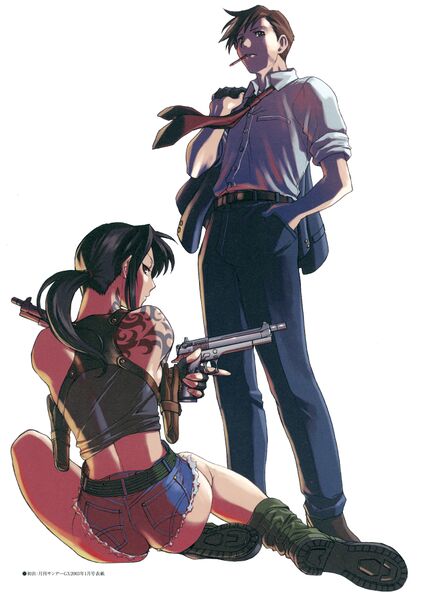 Файл:Black Lagoon Рок и Реви от washimine yukio.jpg