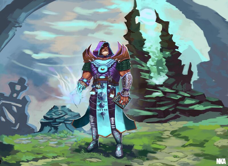 Dota 2 необычный взгляд на Варлока художник Кирилл Назаров.jpg