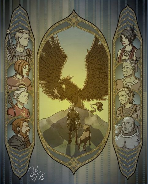 Файл:Dragon Age Origins основные персонажи от Nokuthula.jpeg