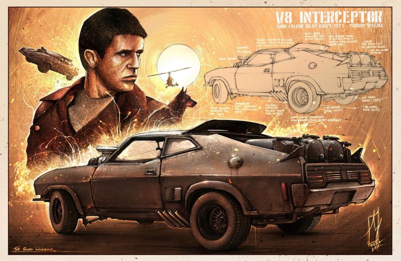Ford Falcon XB V8 «Black Interceptor» на фоне Безумного Макса.jpg