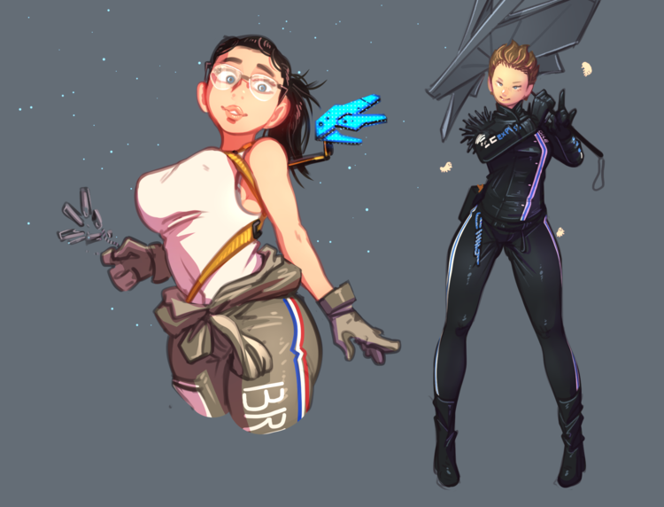Justrube death-stranding-art-Mama and Fragile.png