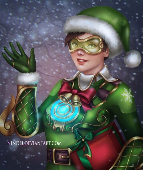 Overwatch новогодняя Лена Окстон от Nindei.jpg