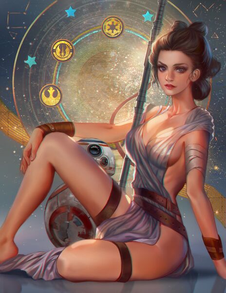 Файл:Rey star wars fan art by jiuge.jpg