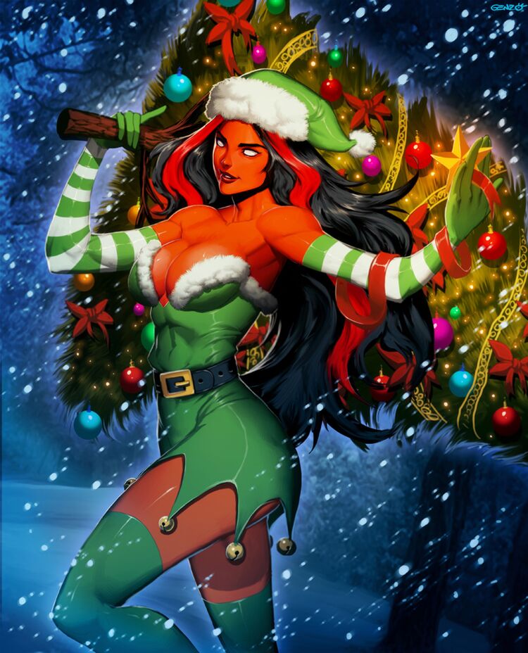Santa red she hulk 1 by genzoman.jpg