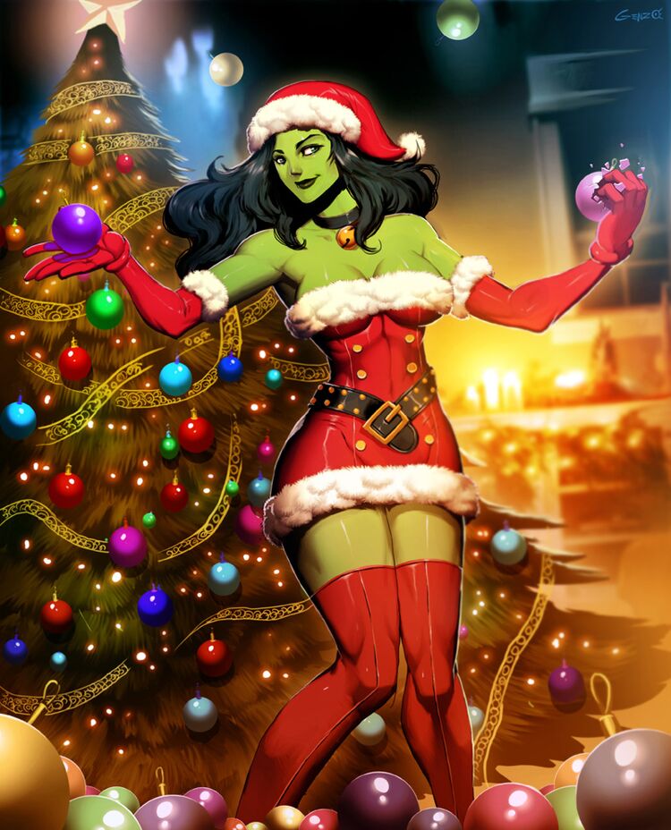 Santa she hulk 2 by genzoman.jpg