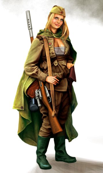 Файл:Soviet female sniper by anderpeich.jpg
