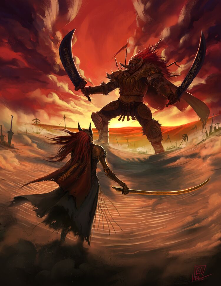 Starscourge Radahn VS Malenia the Severed by Dimitris Iliopoulos.jpg
