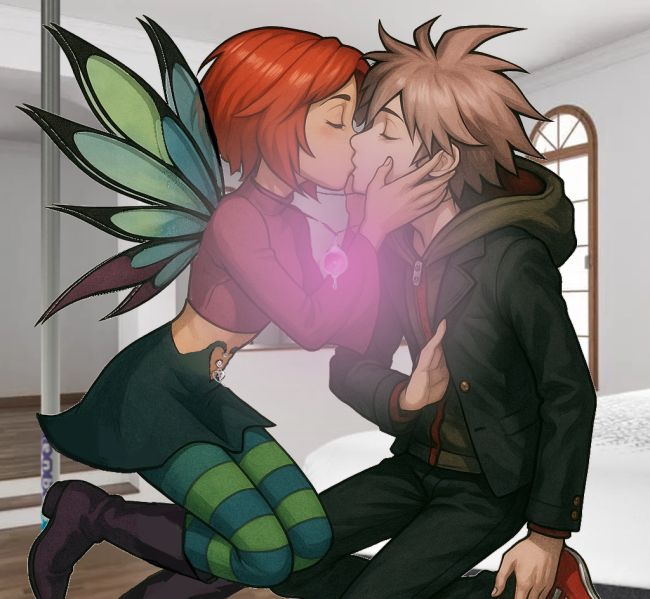 Файл:Will Vandom from W.I.T.C.H. and Makoto Naegi from Danganronpa kiss.jpg